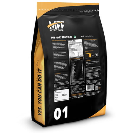Myfitfuel Mff Whey Protein 80 | 1kg | 30 Servings (Kulfi)| Whey Protein Concentrate