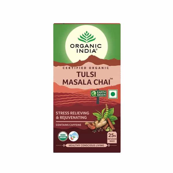 Organic India Tulsi Masala Chai 25 Teabags Box