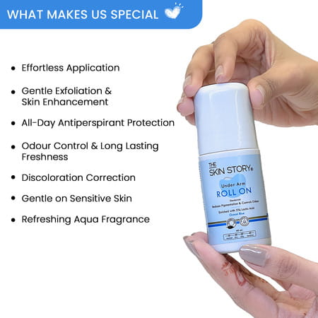 The Skin Story Under Arm Roll On For Odor Control Anti Pigmentation 40 Ml