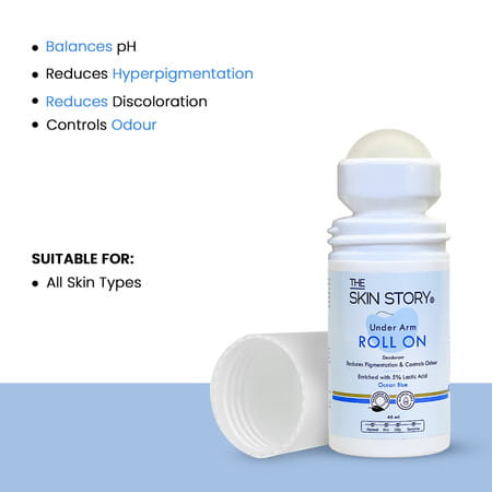 The Skin Story Under Arm Roll On For Odor Control Anti Pigmentation 40 Ml