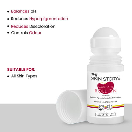 The Skin Story Under Arm Roll On For Odor Control Anti Pigmentation 40 Ml