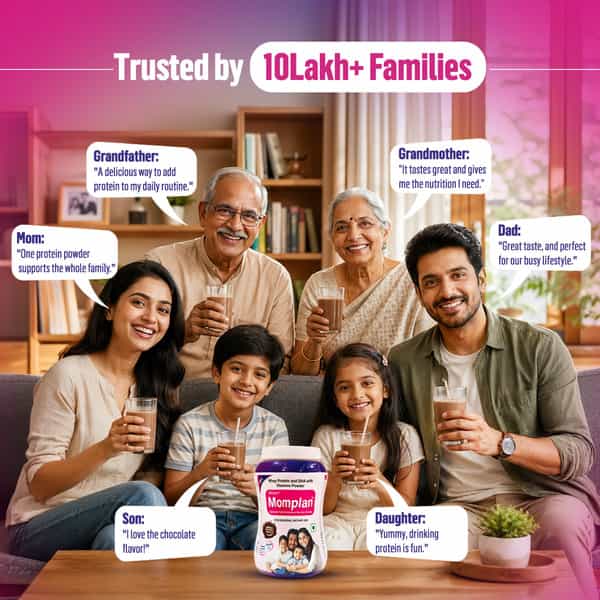 Momplan Family Nutrition Whey Protein Powder | 200 Gm X 2 Bottles