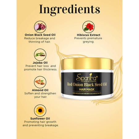 Spantra Red Onion Black Seed Oil Hair Mask 250gm