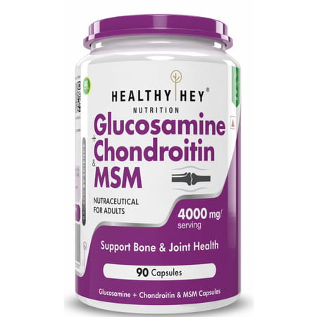 Healthyhey Double Strength Glucosamine Chondroitin And Msm For Cartilage 90 Caps