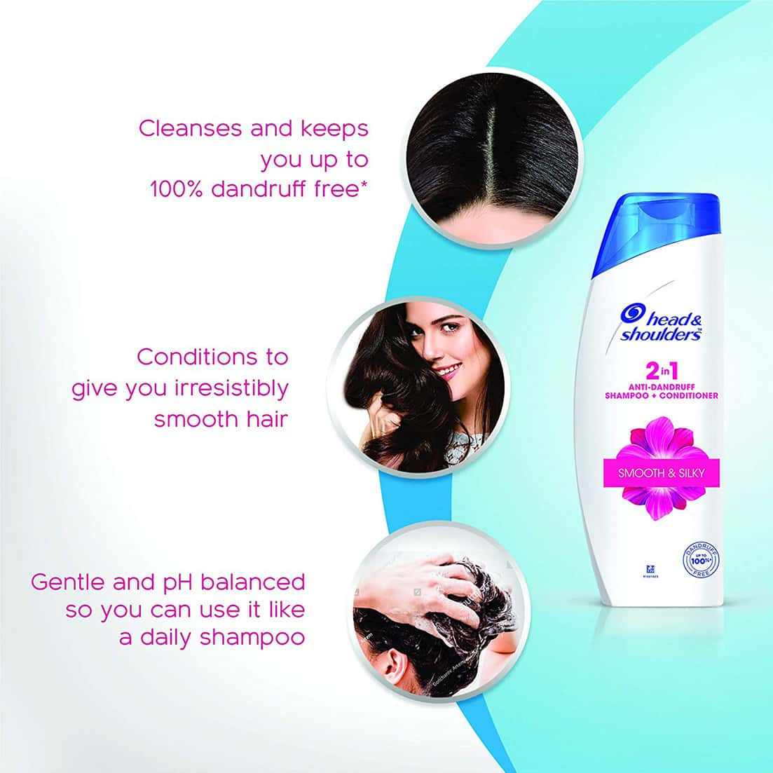 Head & Shoulders Smooth And Silky 2-In-1 Shampoo + Conditioner - 340ml