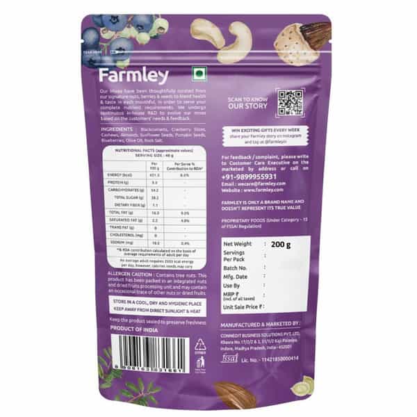 Farmley Trail Mix Dry Fruits Nuts & Seeds 200 G