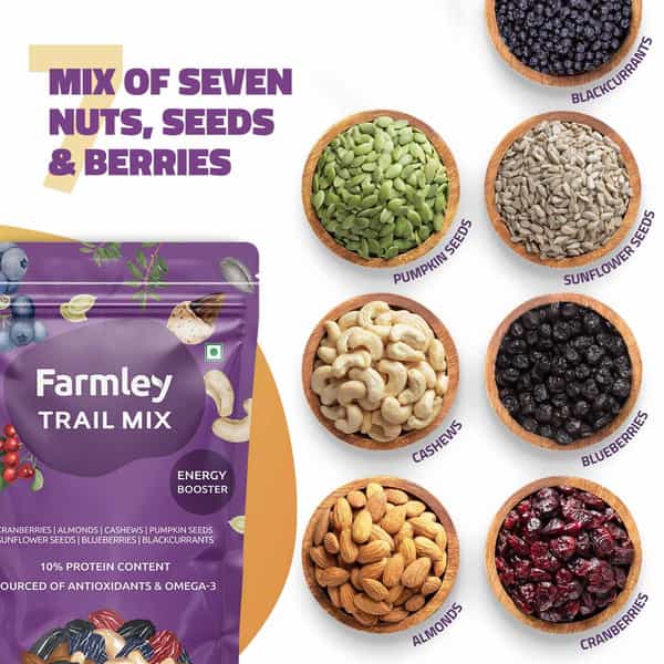 Farmley Trail Mix Dry Fruits Nuts & Seeds 200 G