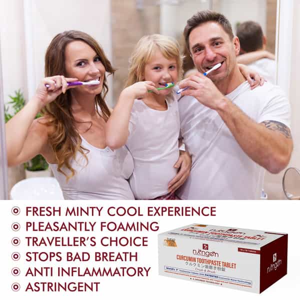 Ningen Curcumin Crush And Brush Sugar Free Toothpaste Tablets - 100