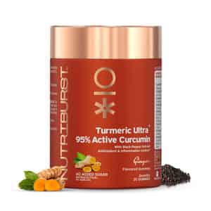 Nutriburst Turmeric Ultra Gummies For Joint Health | Anti-inflammation (30 Gummies)(ginger Flavor)