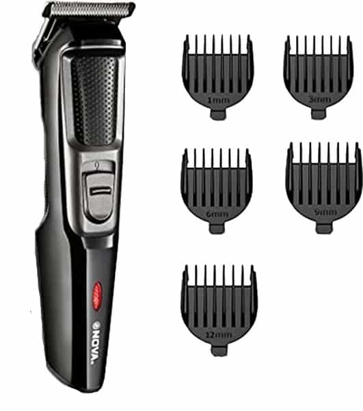 Nova Nht 1078 Rechargeable 5 Length Settings Cordless 30 Minutes Runtime Beard Trimmer For Men