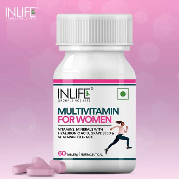 Inlife Women's Multivitamin Tablets | Supports Immunity And Energy Levels | 60 Tablets