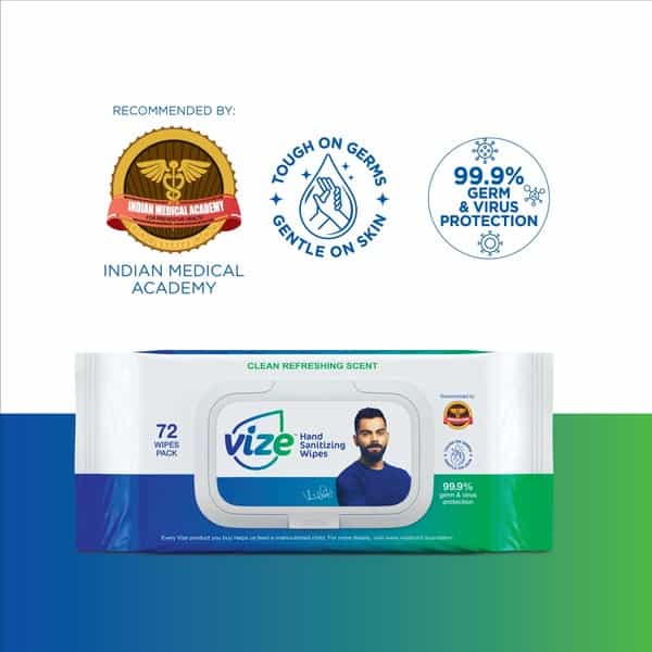 Vize Hand Sanitizing Wipes - 72 Wipes