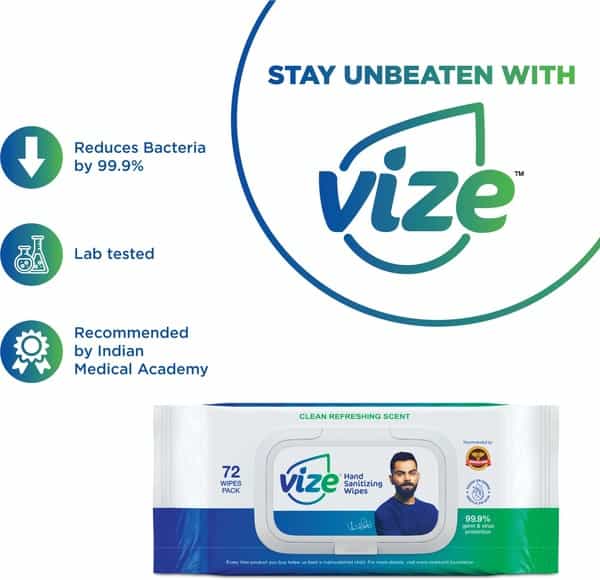 Vize Hand Sanitizing Wipes - 72 Wipes