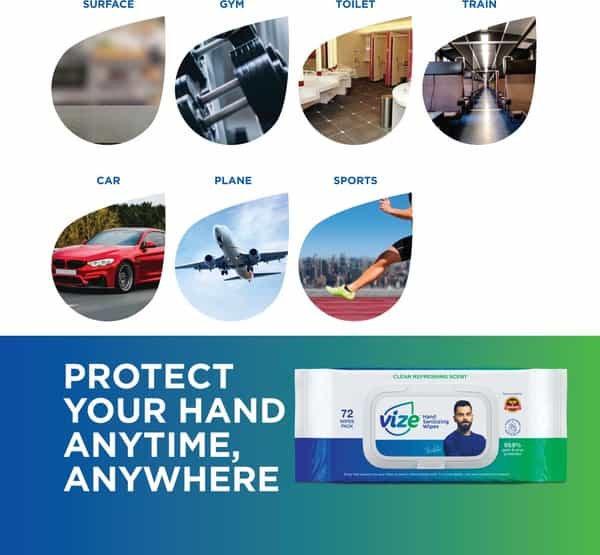 Vize Hand Sanitizing Wipes - 72 Wipes
