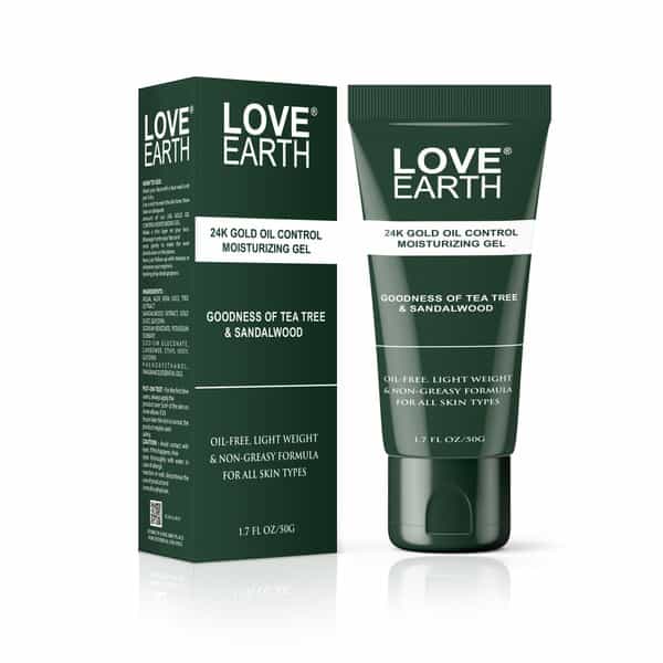 Love Earth 24K Gold Oil Control Moisturizing Gel With Aloe Vera & Sandalwood Extract 50Gm