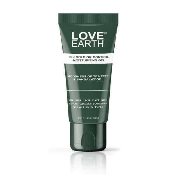 Love Earth 24K Gold Oil Control Moisturizing Gel With Aloe Vera & Sandalwood Extract 50Gm