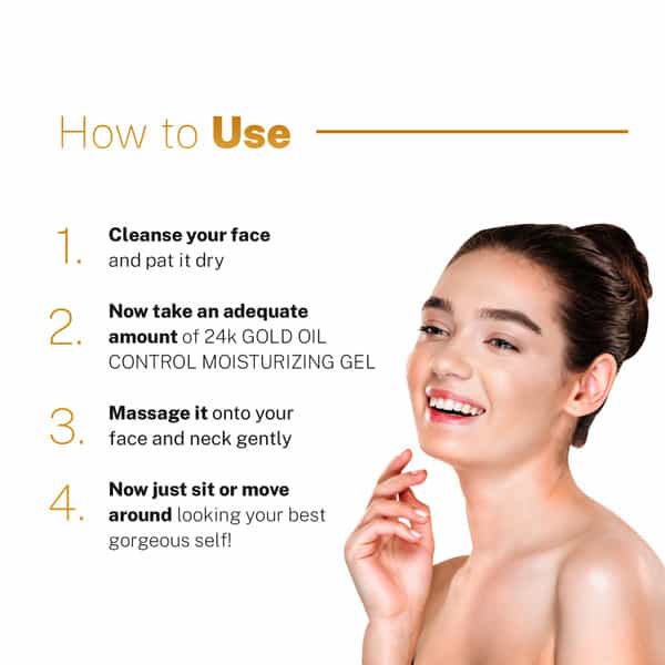 Love Earth 24K Gold Oil Control Moisturizing Gel With Aloe Vera & Sandalwood Extract 50Gm