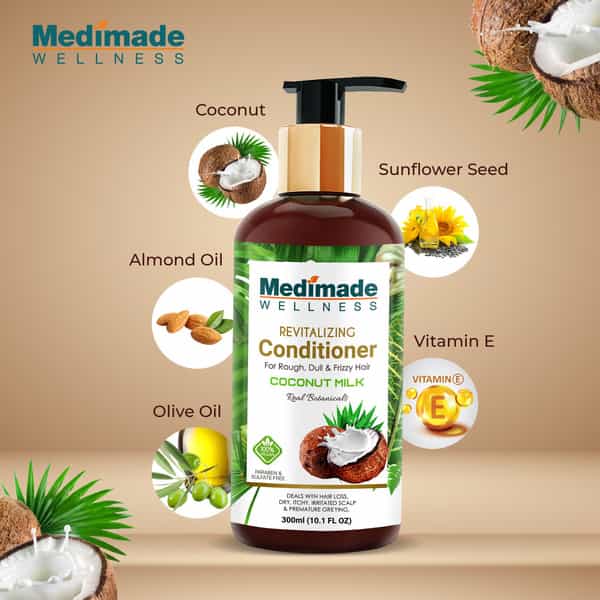 Medimade Coconut Milk Hair Conditioner - 300 Ml X 2 ( Pack Of 2 )