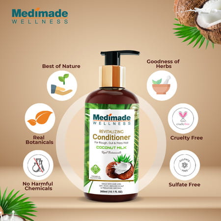 Medimade Coconut Milk Hair Conditioner - 300 Ml X 2 ( Pack Of 2 )