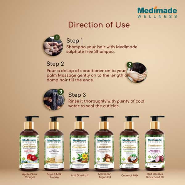 Medimade Coconut Milk Hair Conditioner - 300 Ml X 2 ( Pack Of 2 )