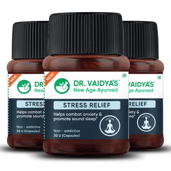 Dr. Vaidya's Stress Relief-30 Capsules - Pack Of 3