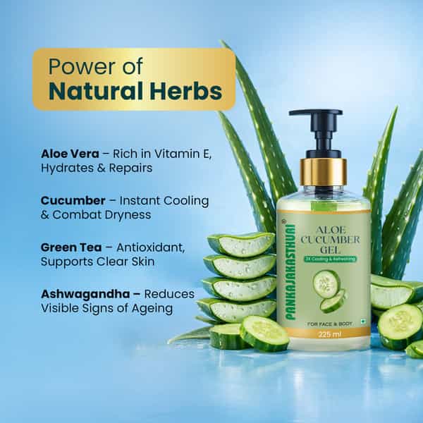Pankajakasthuri Aloe Cucumber Gel 225 Ml