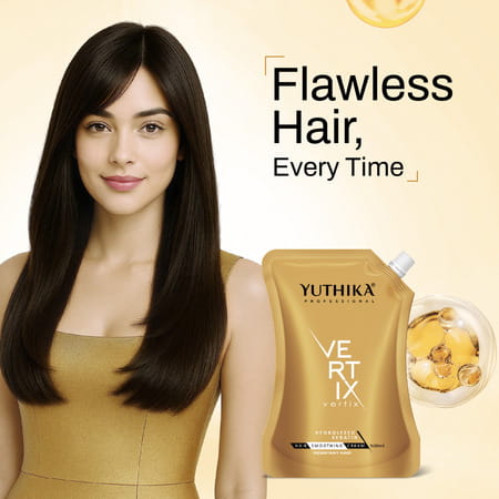 Yuthika Professional Vertix Hydrolyzed Keratin Hair Smoothing Cream For Resistant Hair 500ml