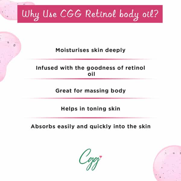 Cgg Cosmetics Retinol Serum-In-Body Oil | With 1% Retinol & Vitamin -E | Normal To Aging Skin 100 Ml