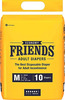 Friends Economy Adult Diapers Tape Style - 10 Count (Medium)|Waist Size 27.56-49.21 Inch|Combo Of 2