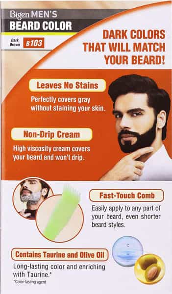 Bigen Men's Beard Color Dark Brown B103 40G (Pack Of 2)