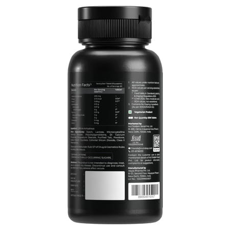 Nutrabay Pro Potent Caffeine 200Mg Tablet | Natural Stimulant For Energy, Endurance & Focus, 60 Nos