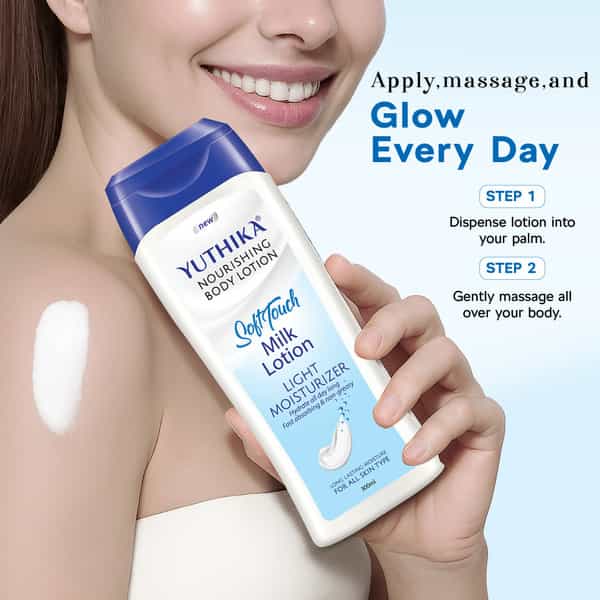 Yuthika Milk Body Lotion 300Ml | Non Greasy Nourishing Body Lotion | Fast Absorbing