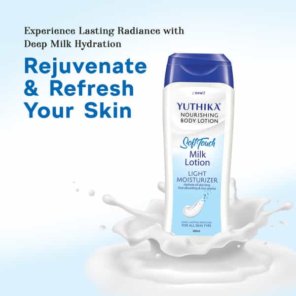 Yuthika Milk Body Lotion 300Ml | Non Greasy Nourishing Body Lotion | Fast Absorbing