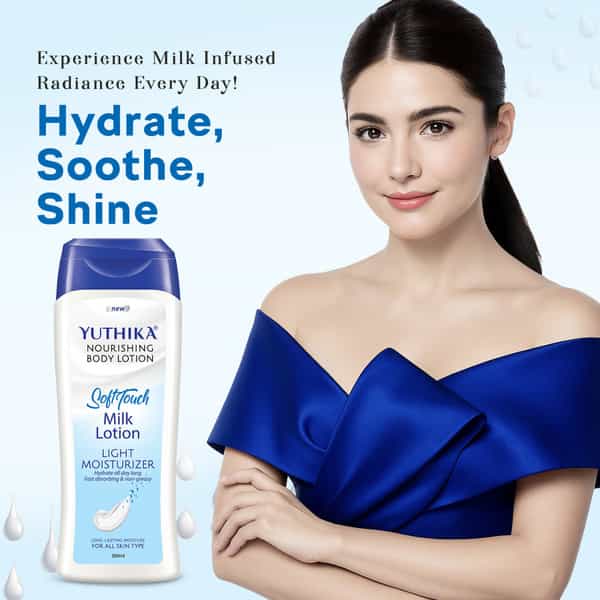Yuthika Milk Body Lotion 300Ml | Non Greasy Nourishing Body Lotion | Fast Absorbing