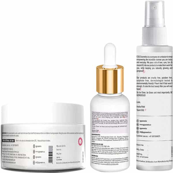 Cgg Cosmetics Ratinol Serum 30Ml | Moisturizer 50Ml | Toner 100Ml Combo Packs