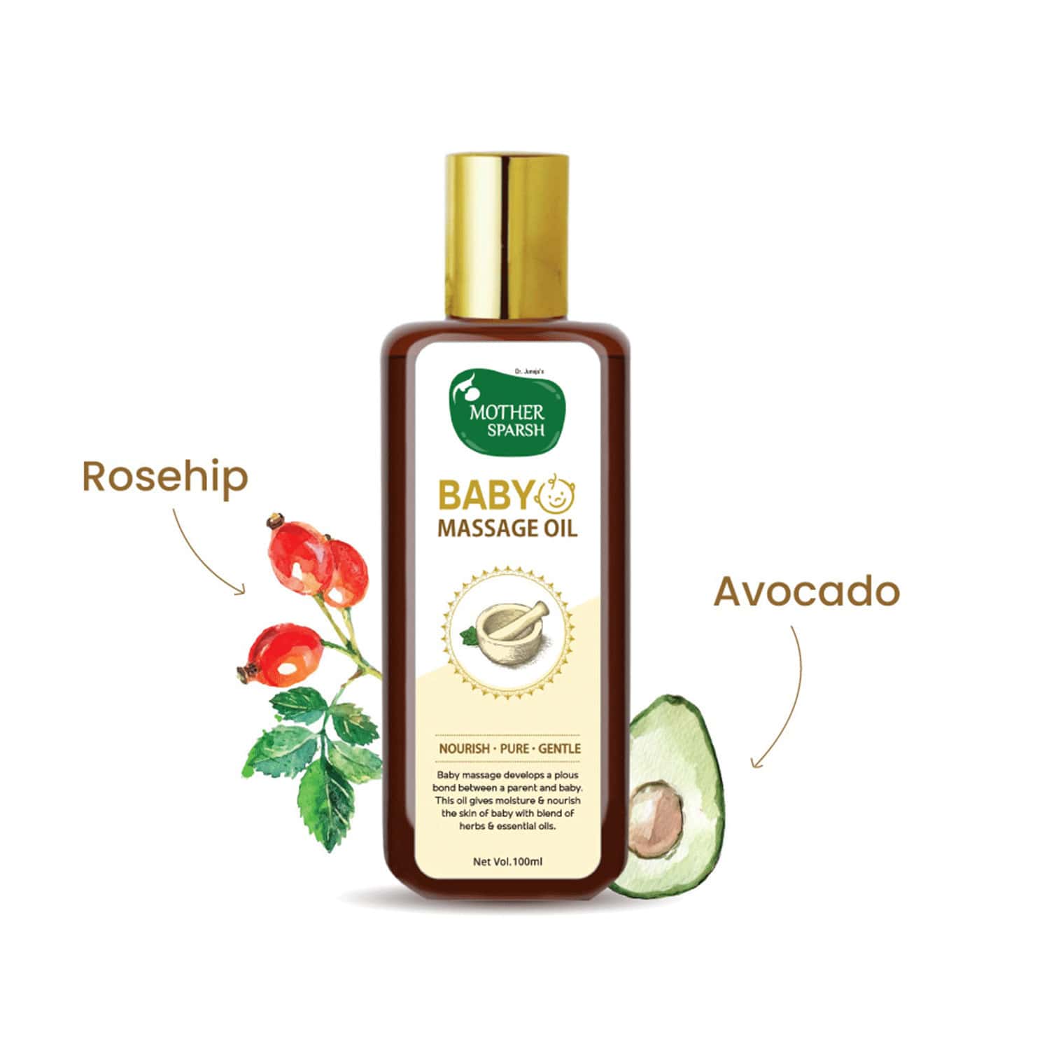 Buy MOTHER SPARSH AYURVEDIC BABY MASSAGE OIL100ML Online & Get Upto 60