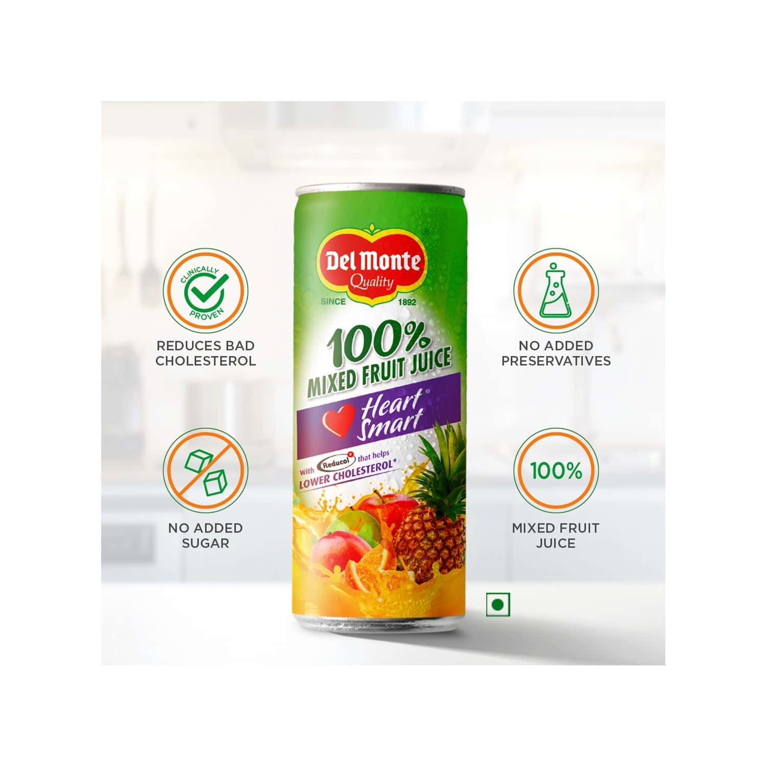 Buy DEL MONTE 100 REDUCOL MIXED FRUIT JUICE 240 ML Online & Get Upto