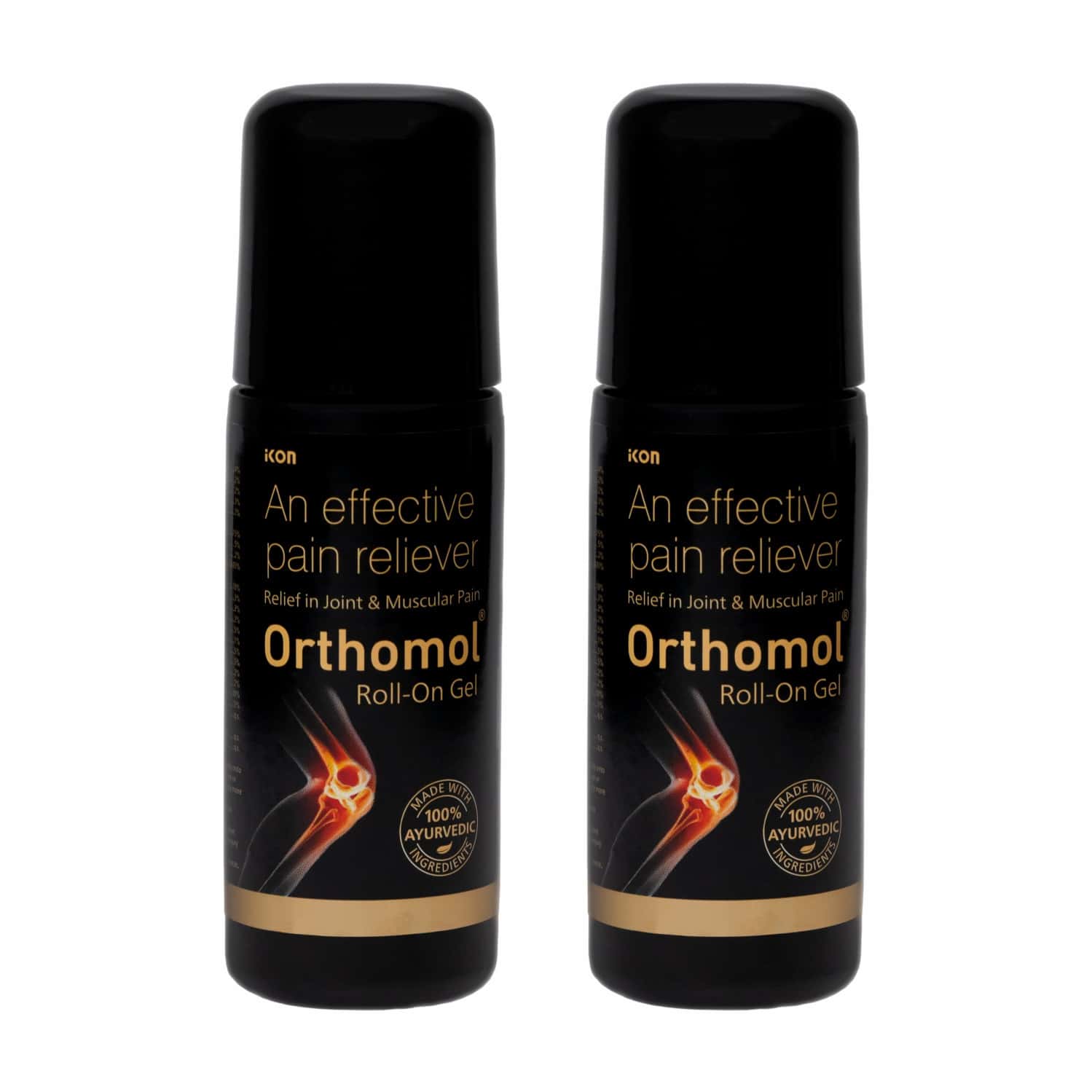 Orthomol Pain Relief Gel Roll-on Gel 75 Gm | Joint | Knee | Back Pain & Muscle Pain (pack Of 2)