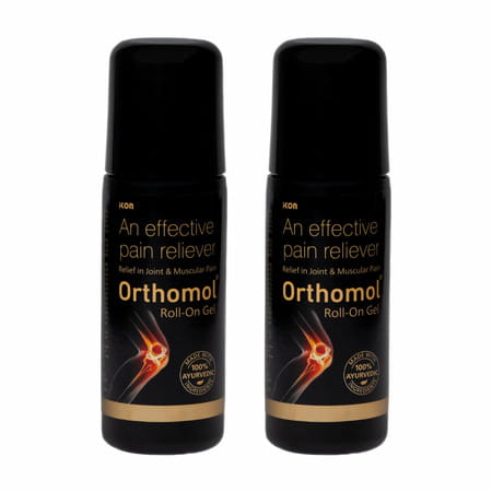 Orthomol Pain Relief Gel Roll-On Gel 75 Gm | Joint | Knee | Back Pain & Muscle Pain (Pack Of 2)