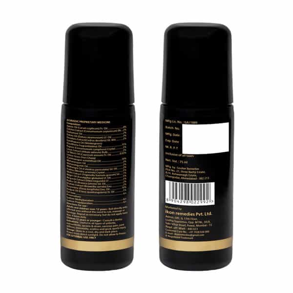 Orthomol Pain Relief Gel Roll-On Gel 75 Gm | Joint | Knee | Back Pain & Muscle Pain (Pack Of 2)
