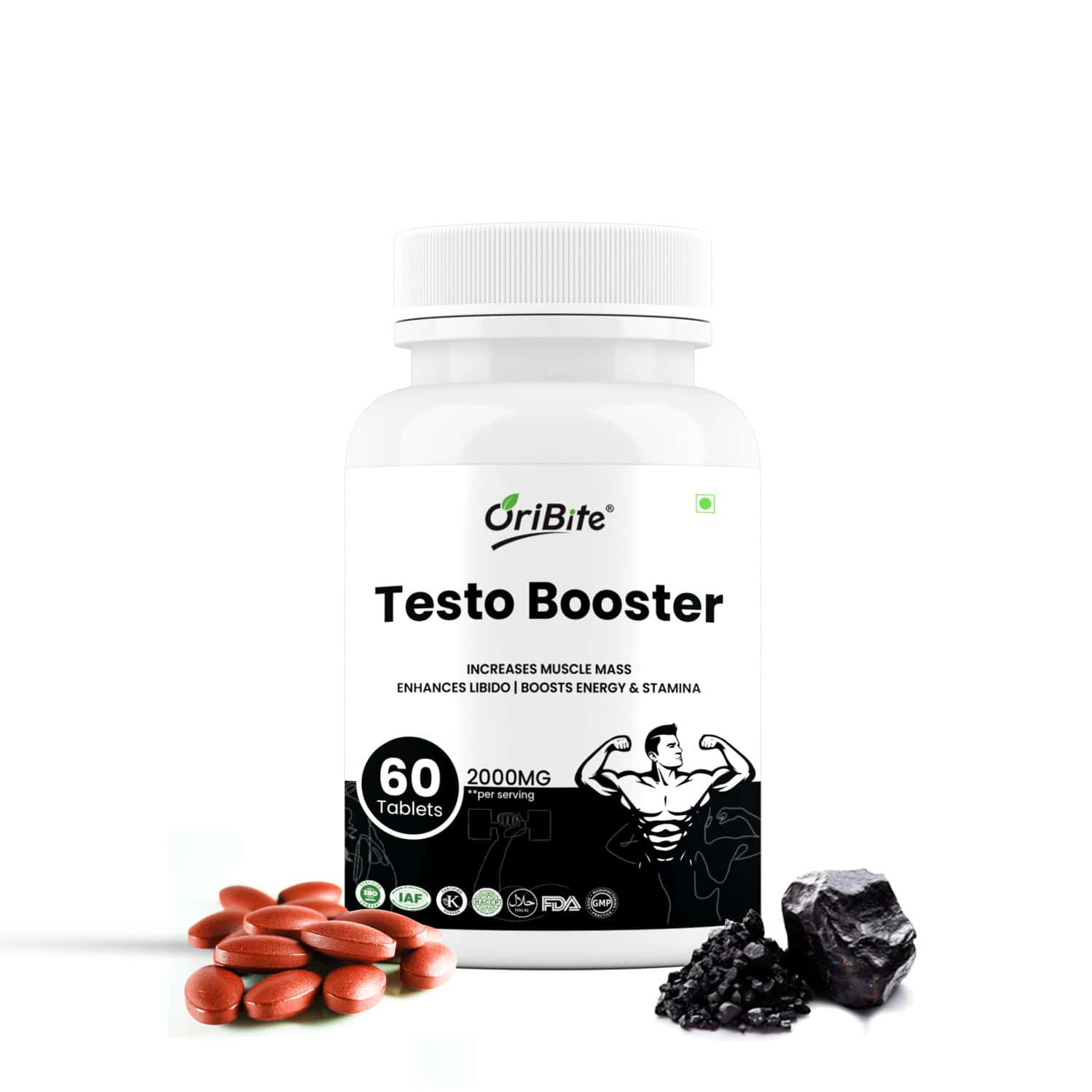 Oribite Testo Booster Tablets For Strength & Performance 60 Tablets