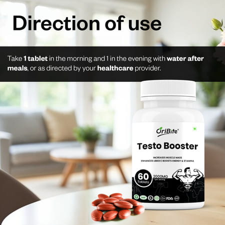 Oribite Testo Booster Tablets For Strength & Performance 60 Tablets