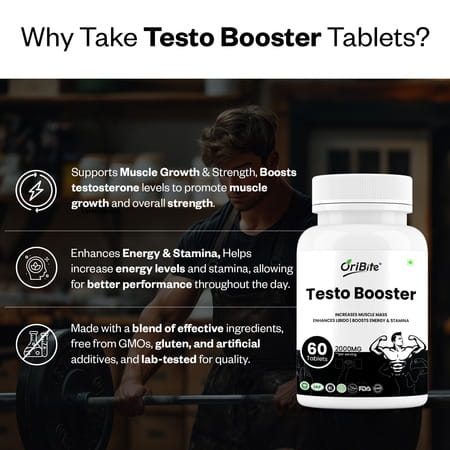 Oribite Testo Booster Tablets For Strength & Performance 60 Tablets