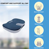 Stergic Coccyx Cushion Orthopedic Memory Foam Seat Pad For Tailbone Sciatica & Back Pain 1 No's