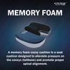 Stergic Coccyx Cushion Orthopedic Memory Foam Seat Pad For Tailbone Sciatica & Back Pain 1 No's