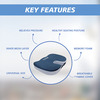 Stergic Coccyx Cushion Orthopedic Memory Foam Seat Pad For Tailbone Sciatica & Back Pain 1 No's