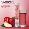 Fixuphealth Apple Cider Vinegar With The Mother B6 B12 Apple Flavour 15 Tab With Weight Management