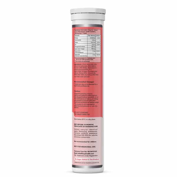 Fixuphealth Apple Cider Vinegar With The Mother B6 B12 Apple Flavour 15 Tab With Weight Management