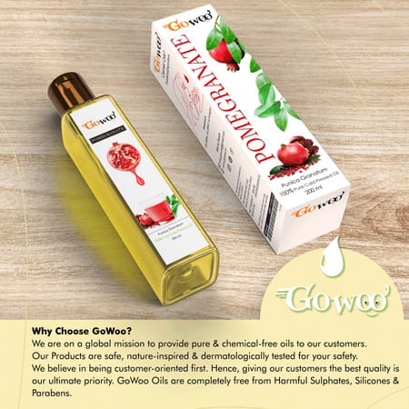 Go Woo 100% Pure Pomegranate Seed Carrier Oil Cold Pressed