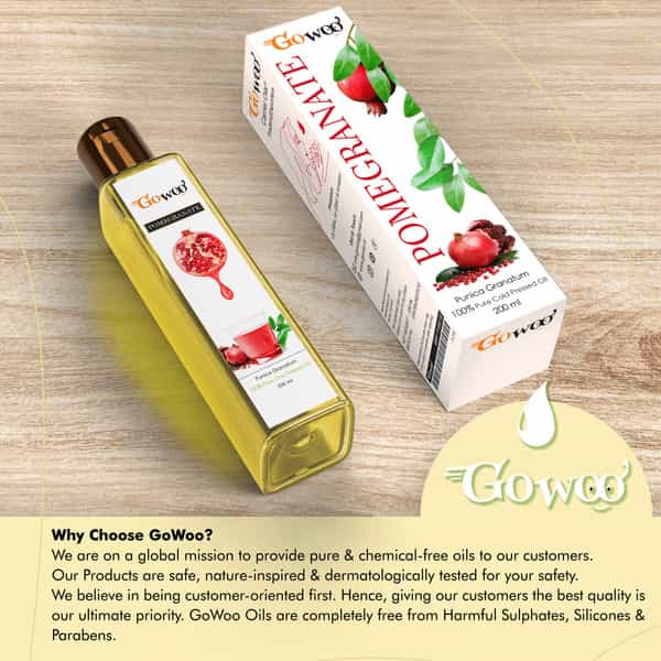 Go Woo 100% Pure Pomegranate Seed Carrier Oil Cold Pressed